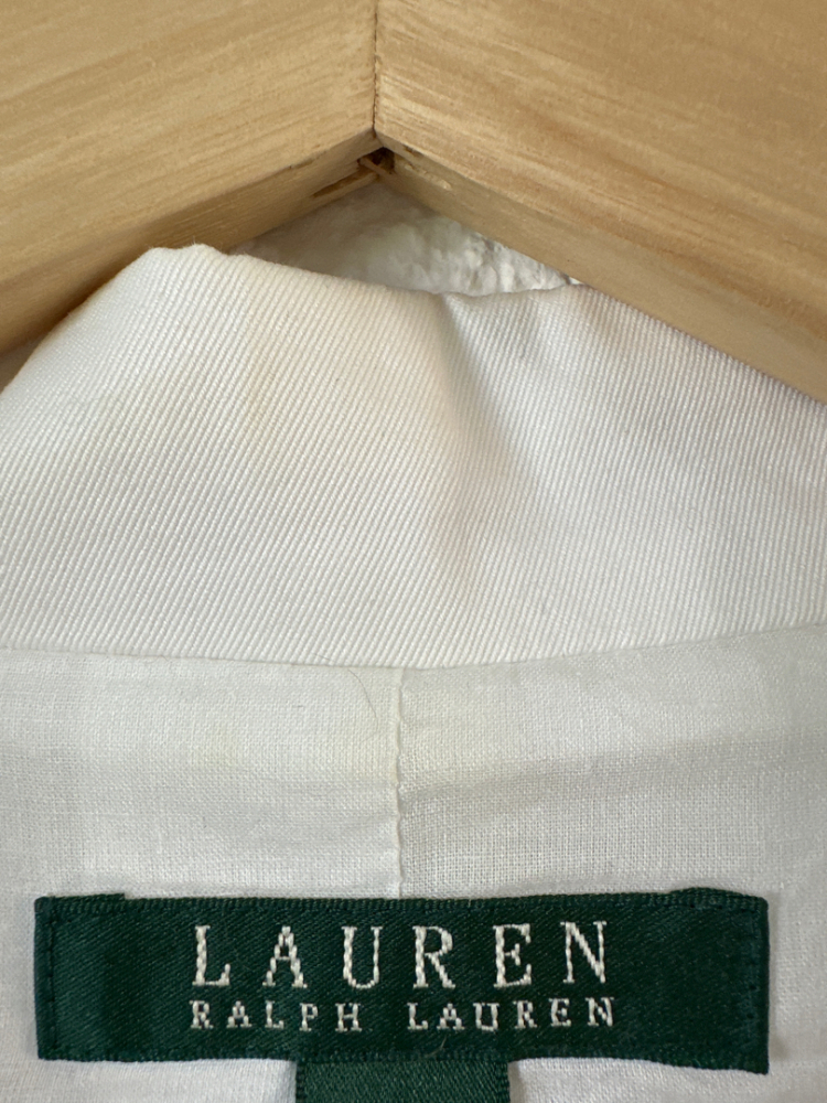 LAUREN Ralph Lauren White summer jacket with gold buttons