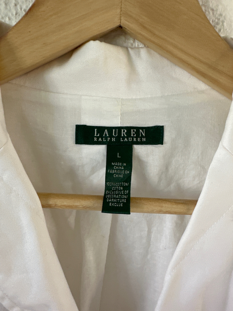 LAUREN Ralph Lauren White summer jacket with gold buttons