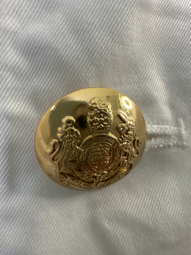 LAUREN Ralph Lauren White summer jacket with gold buttons