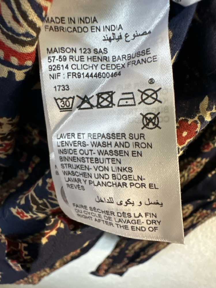 Maison 123 Petersilie blau beige rot oben