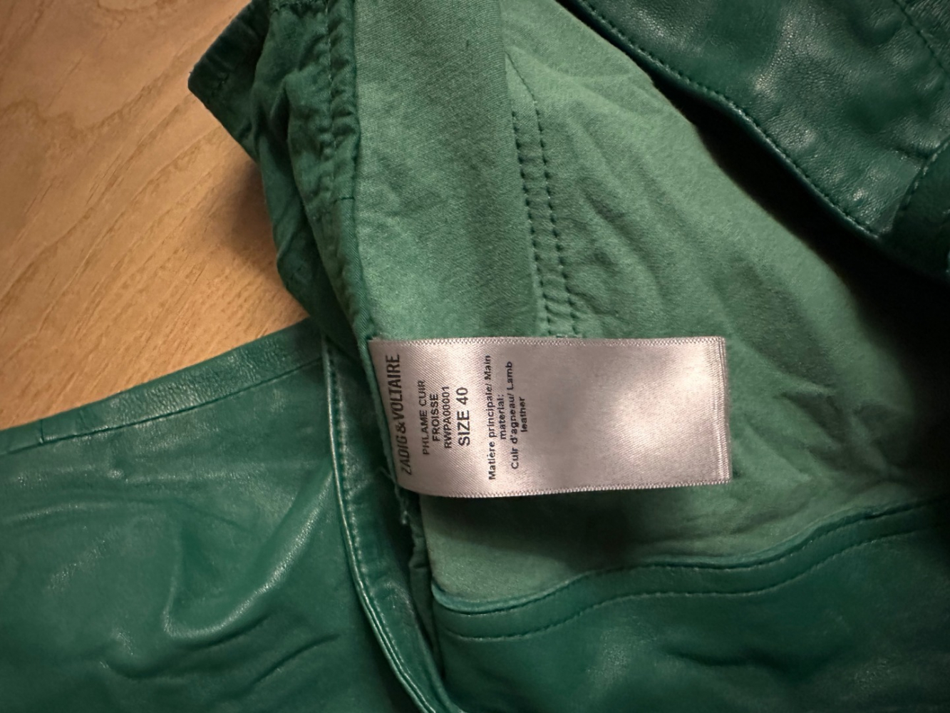 Zadig & Voltaire Crinkled leather pants