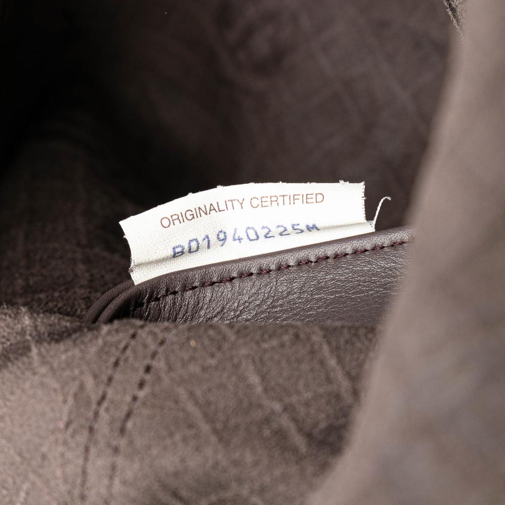 Bottega Veneta B Bottega Veneta Brown Dark Brown Calf Leather Intrecciomirage Butterfly Tote Italy