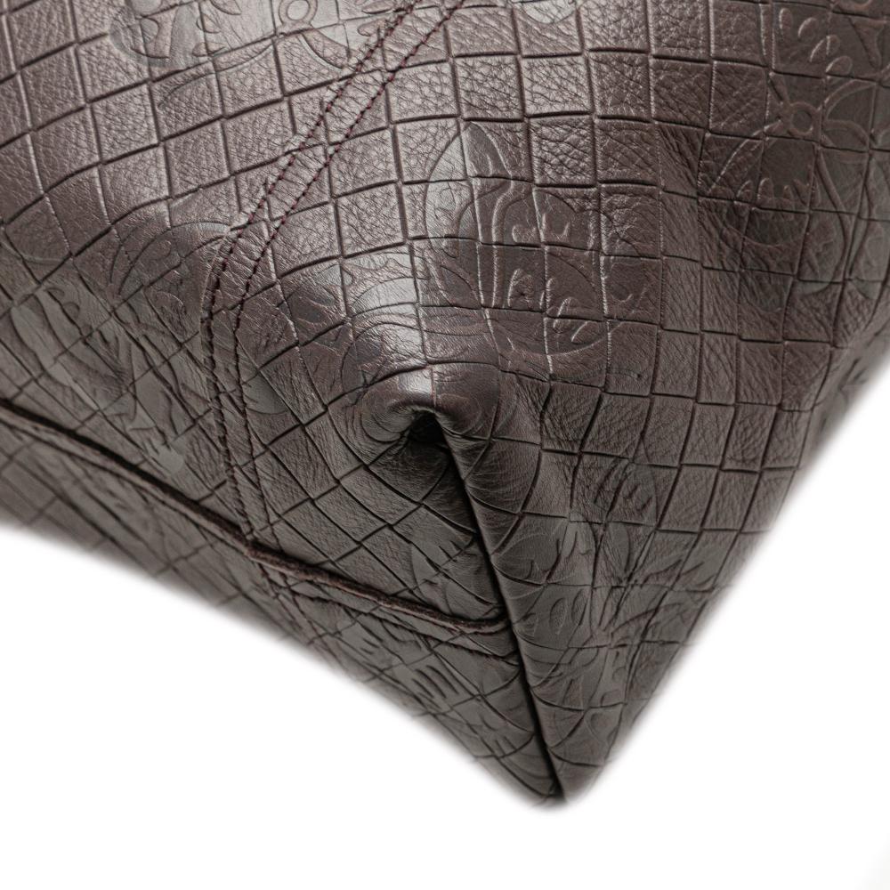 Bottega Veneta B Bottega Veneta Brown Dark Brown Calf Leather Intrecciomirage Butterfly Tote Italy