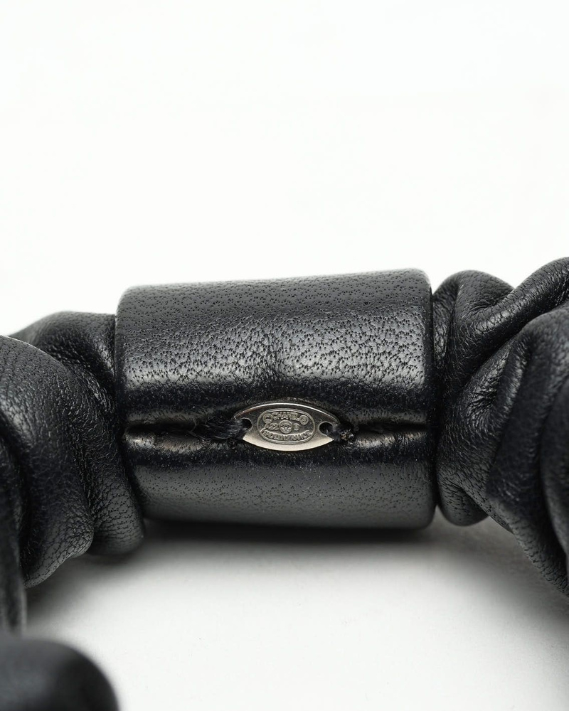 Chanel Coco Mark Rhinestone Leather Scrunchies