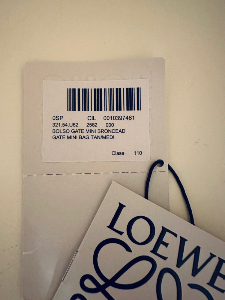 Loewe Gate Bag Mini Tan x Medium Pink Calf Leather Spain made Authentic