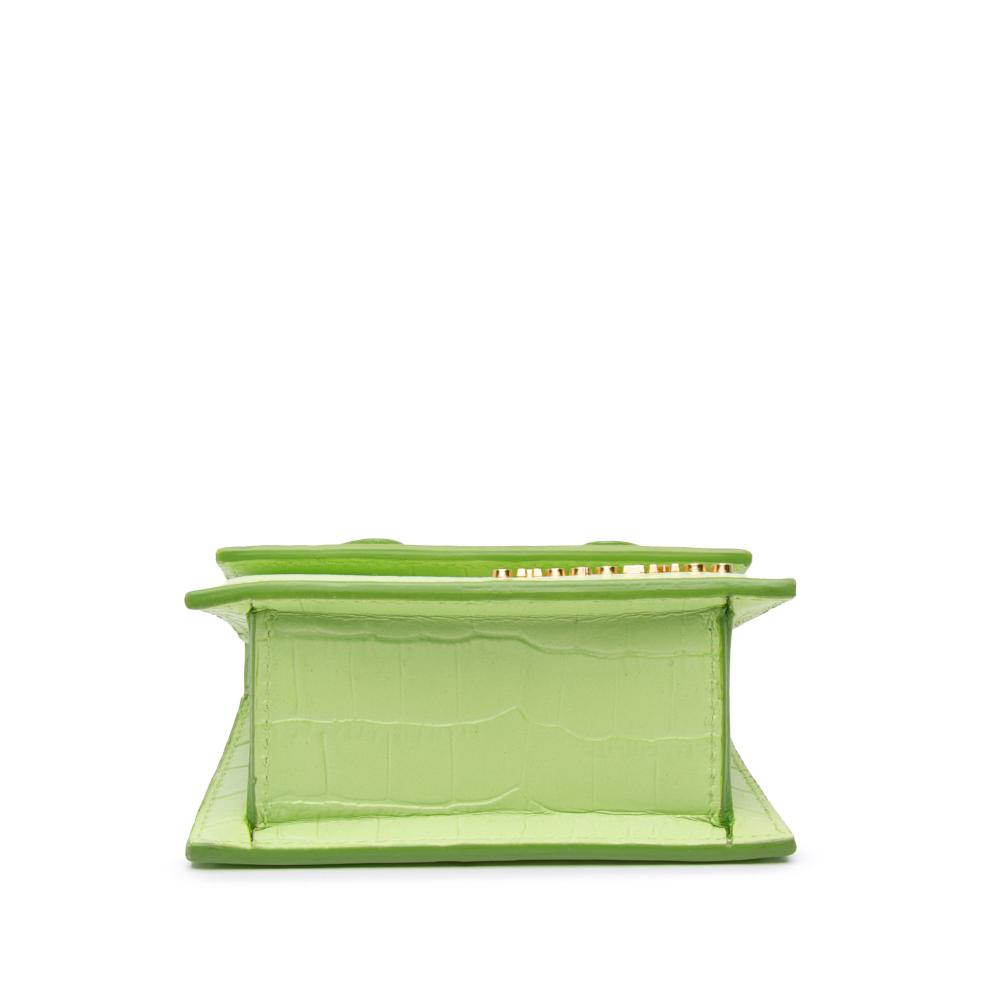 Jacquemus AB Jacquemus Green Light Green Calf Leather Croc Embossed skin Le Chiquito Satchel Italy