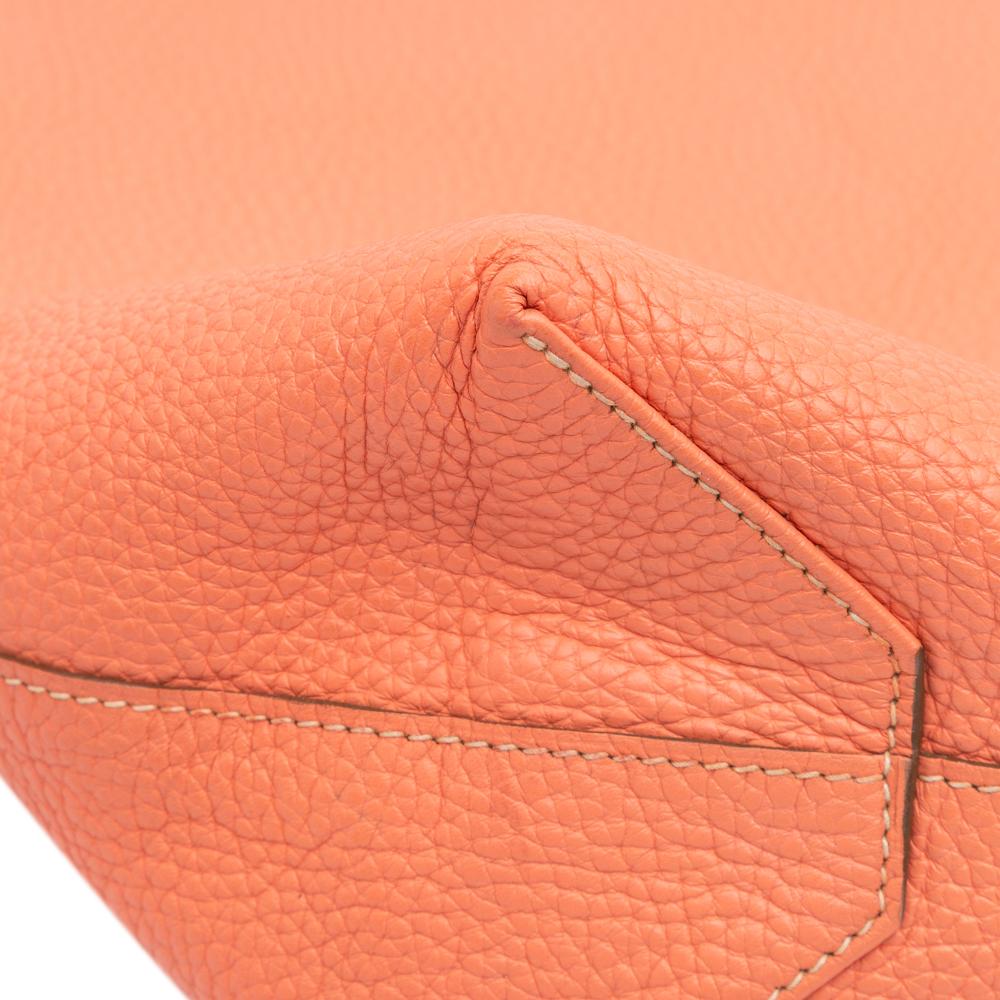 Hermès B Hermès Pink Salmon with Red Calf Leather Clemence Double Sens 36 France