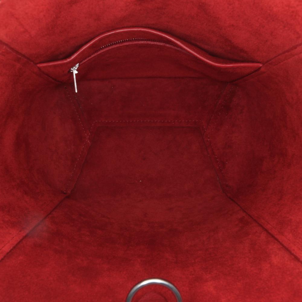 Celine B Celine Red Calf Leather Small Seau Sangle Bucket Bag Italy