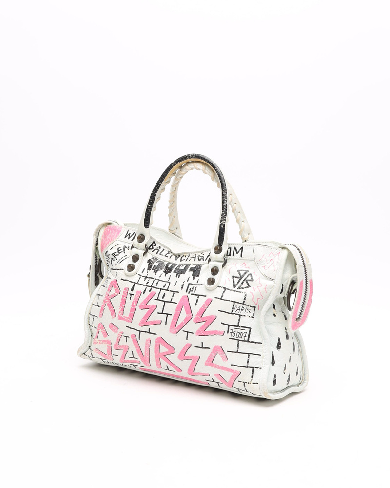 Balenciaga Graffiti Small Motorcross City Bag