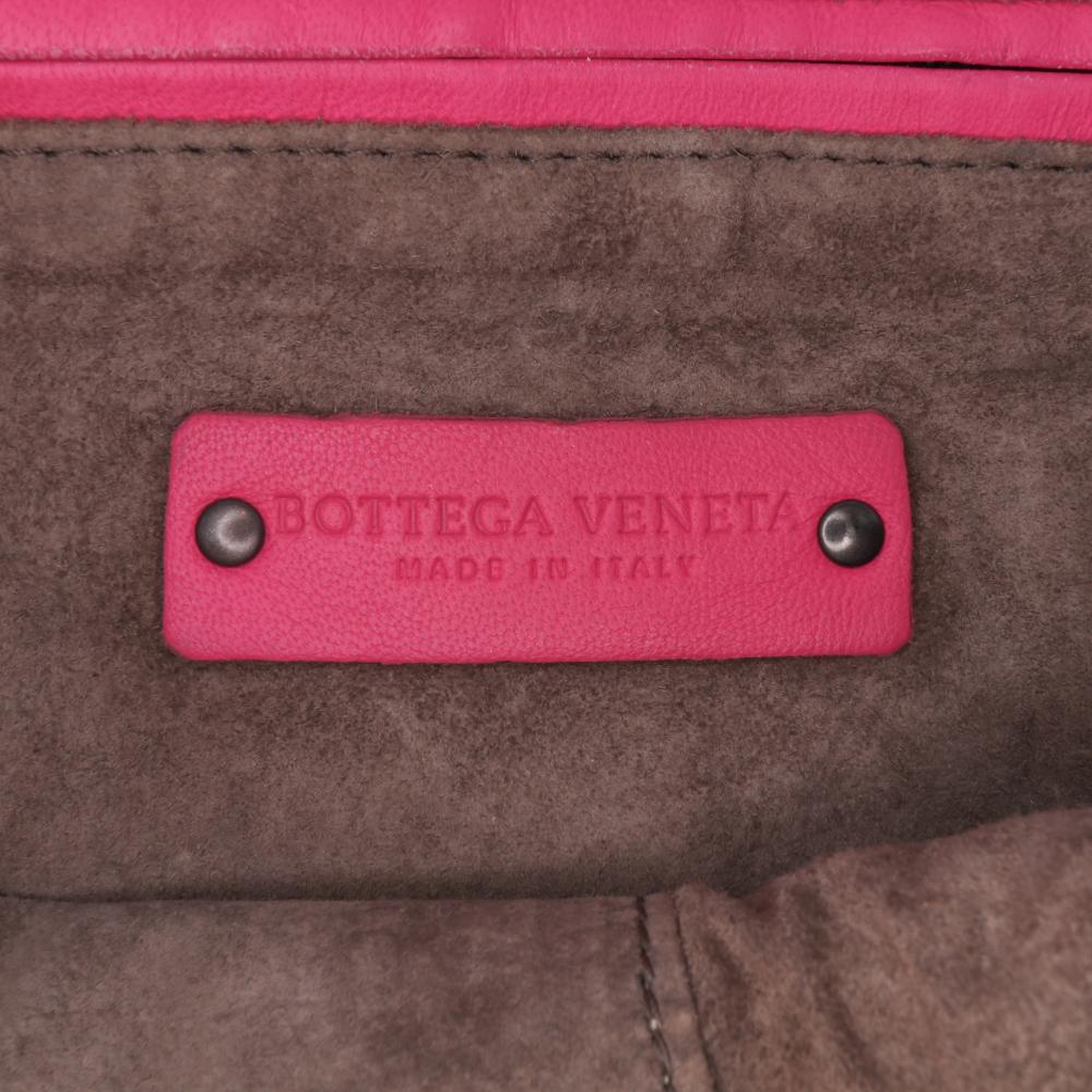 Bottega Veneta B Bottega Veneta Pink Hot Pink Nappa Leather Leather Nappa Intrecciato Nodini Crossbody Italy