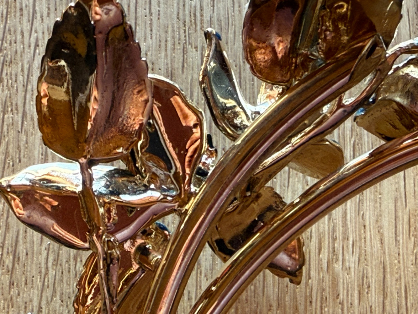 Elie Saab Magnificent blue and gold floral collar necklace