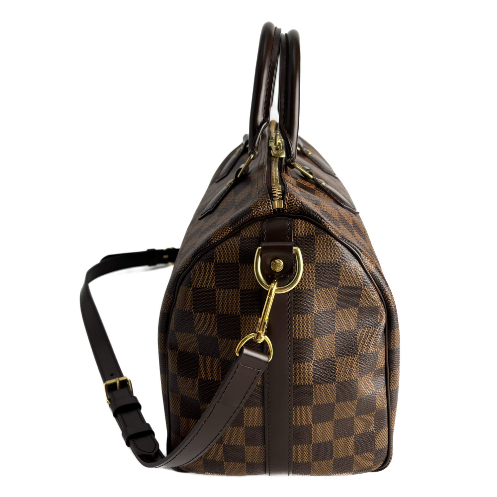 Louis Vuitton Speedy 30 Bandoulière Canvas Trunk Crossbody Damier Ebene