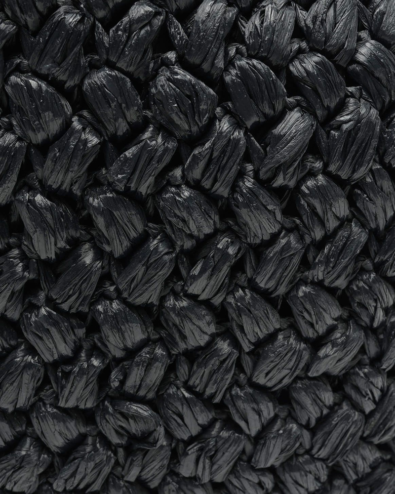 Prada Raffia City Calf Bucket Bag