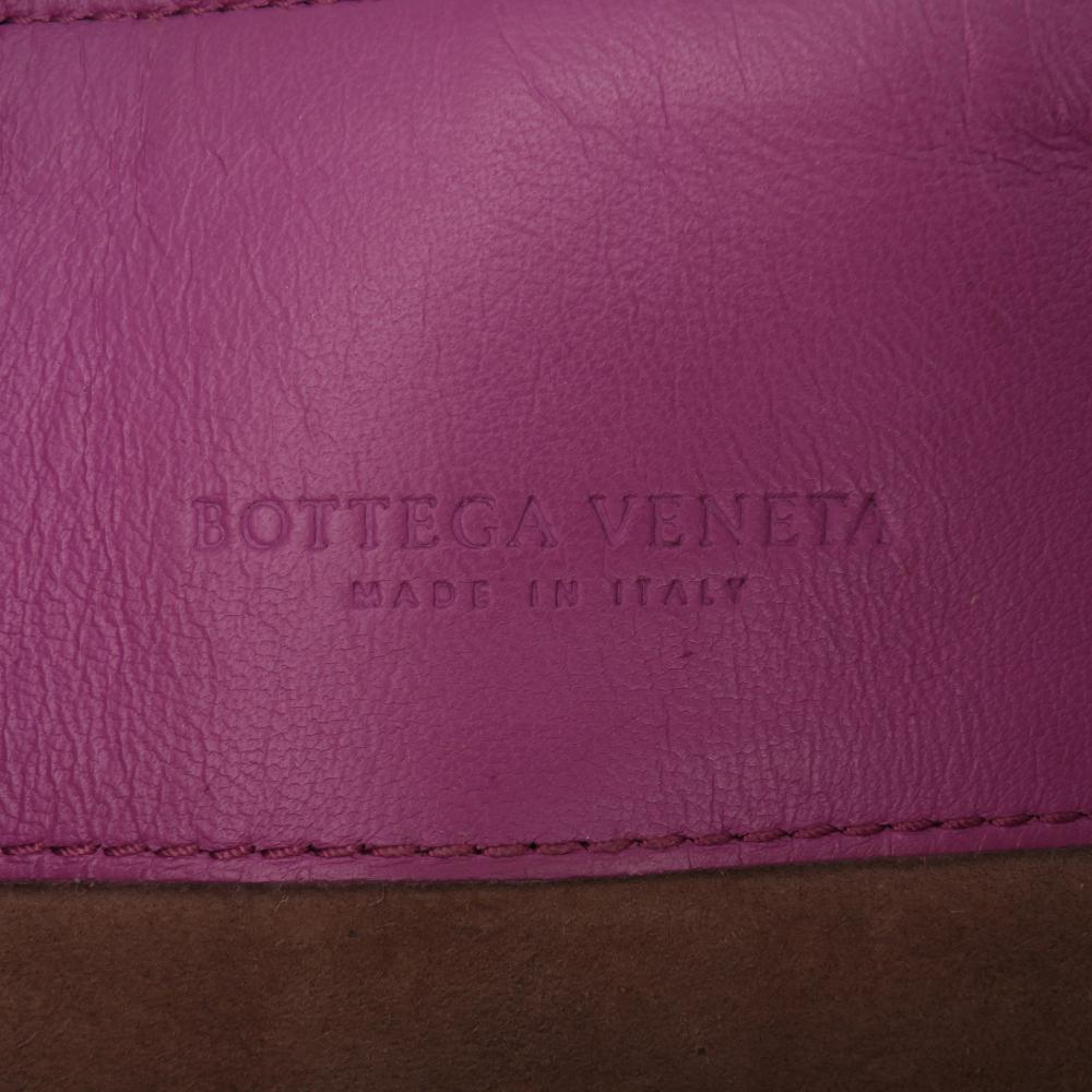 Bottega Veneta Purple Small Nappa Intrecciato Olympia Shoulder Bag Italy