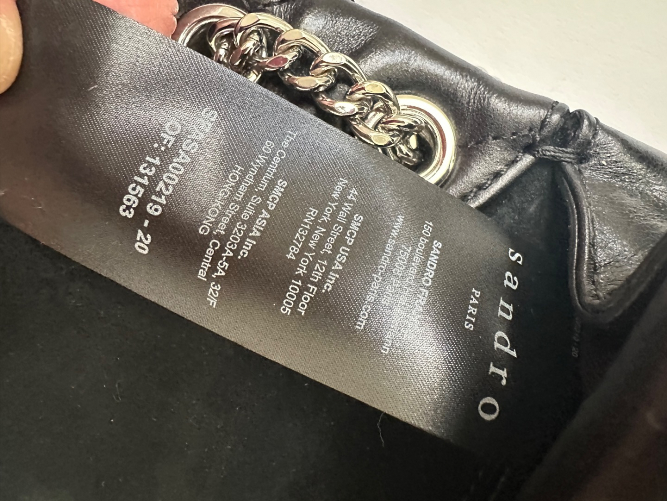 Sandro Sac à chaîne en cuir matelassé