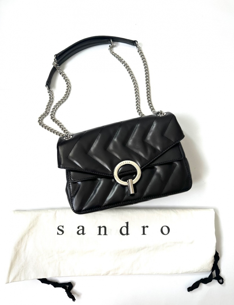 Sandro Sac à chaîne en cuir matelassé