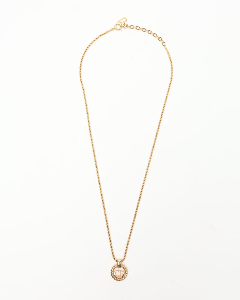 Christian Dior Dior Twist Ring Logo Necklace
