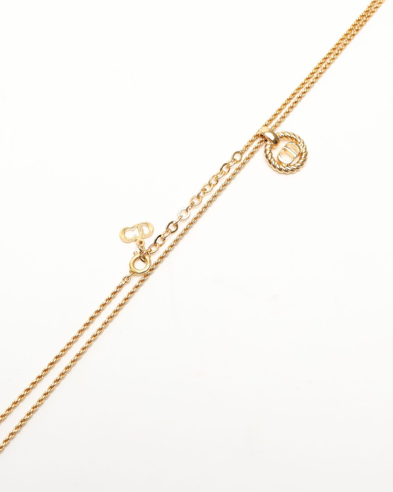 Christian Dior Dior Twist Ring Logo Necklace