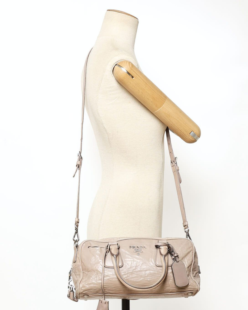 Prada Nappa Antique Boston Bag