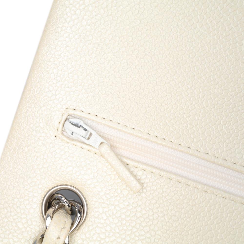 Chanel B Chanel White Ivory Caviar Leather Leather Jumbo Classic Caviar Double Flap Italy
