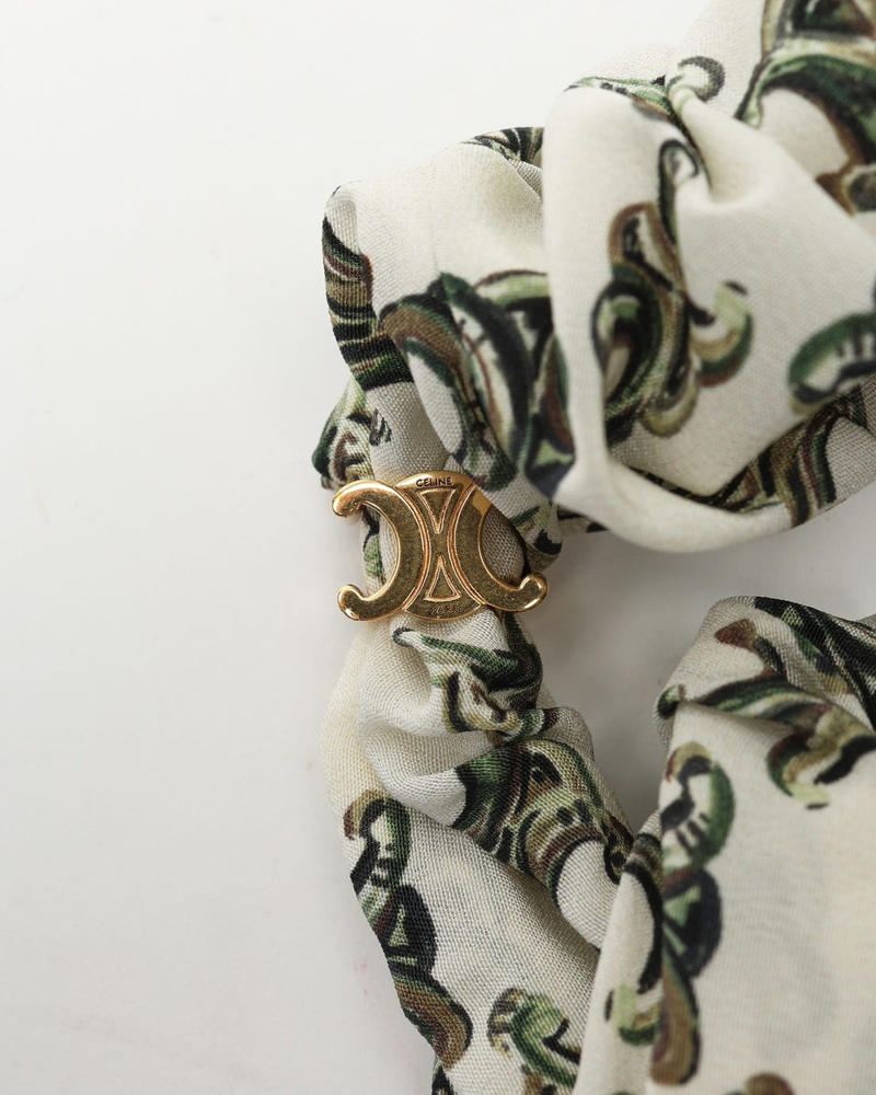 Celine Céline Triomphe Scrunchie
