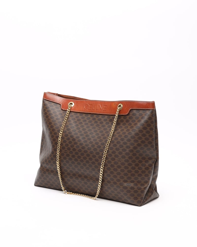 Celine Céline Macadam Chain Tote Bag