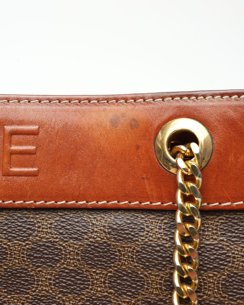 Celine Céline Macadam Chain Tote Bag