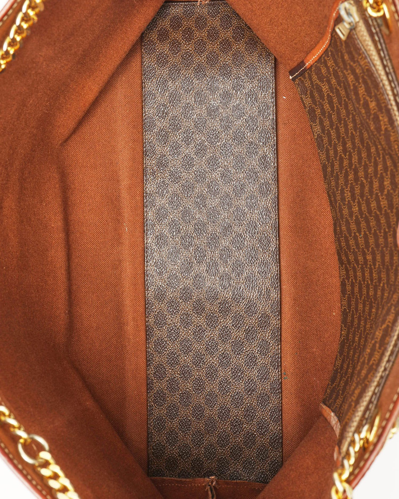 Celine Céline Macadam Chain Tote Bag