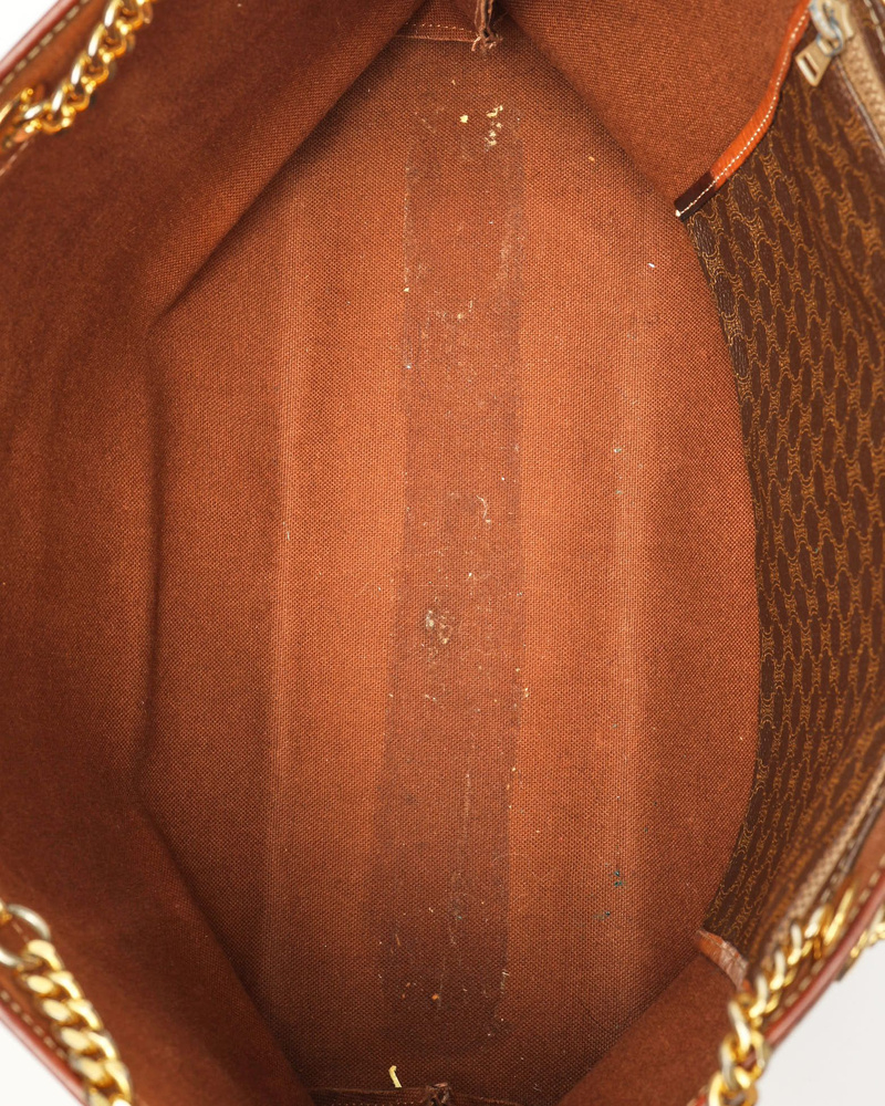 Celine Céline Macadam Chain Tote Bag