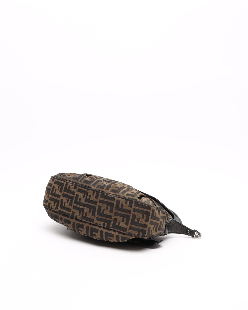 Fendi Zucca Buckle Shoulder Bag