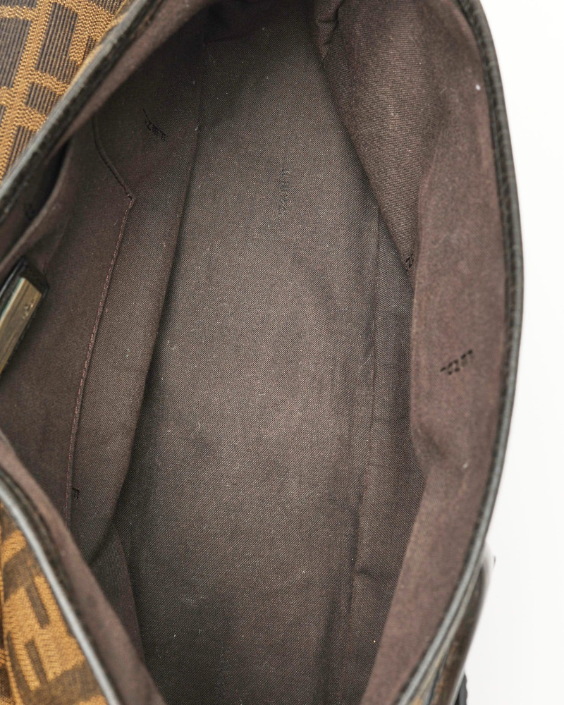Fendi Zucca Buckle Shoulder Bag