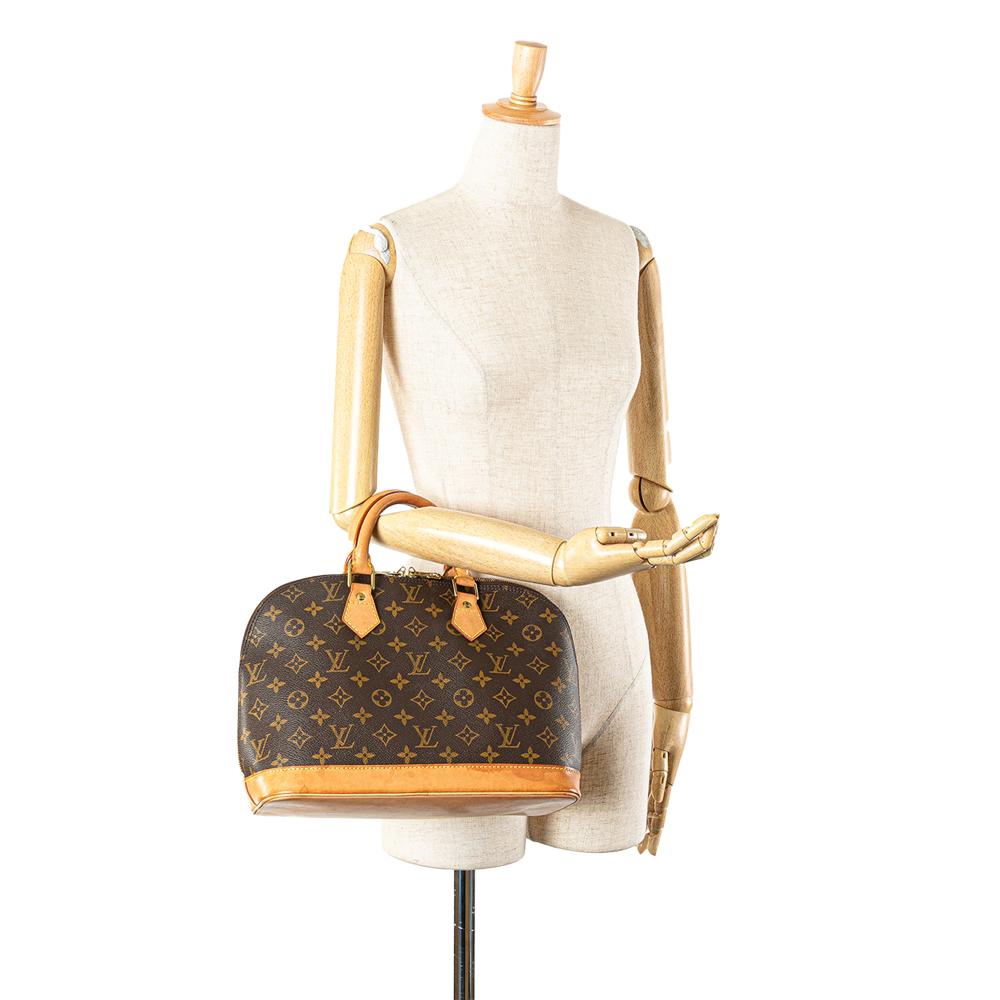 Louis Vuitton B Louis Vuitton Brown Monogram Canvas Fabric Monogram Alma PM France