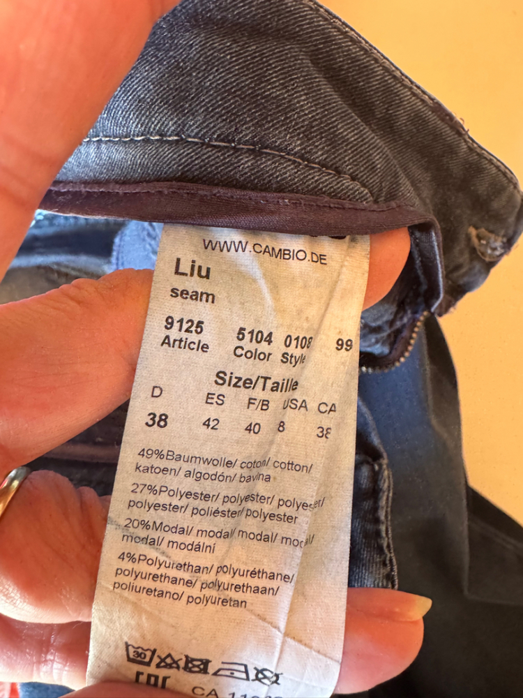 Cambio Liu seam jeans blue 38