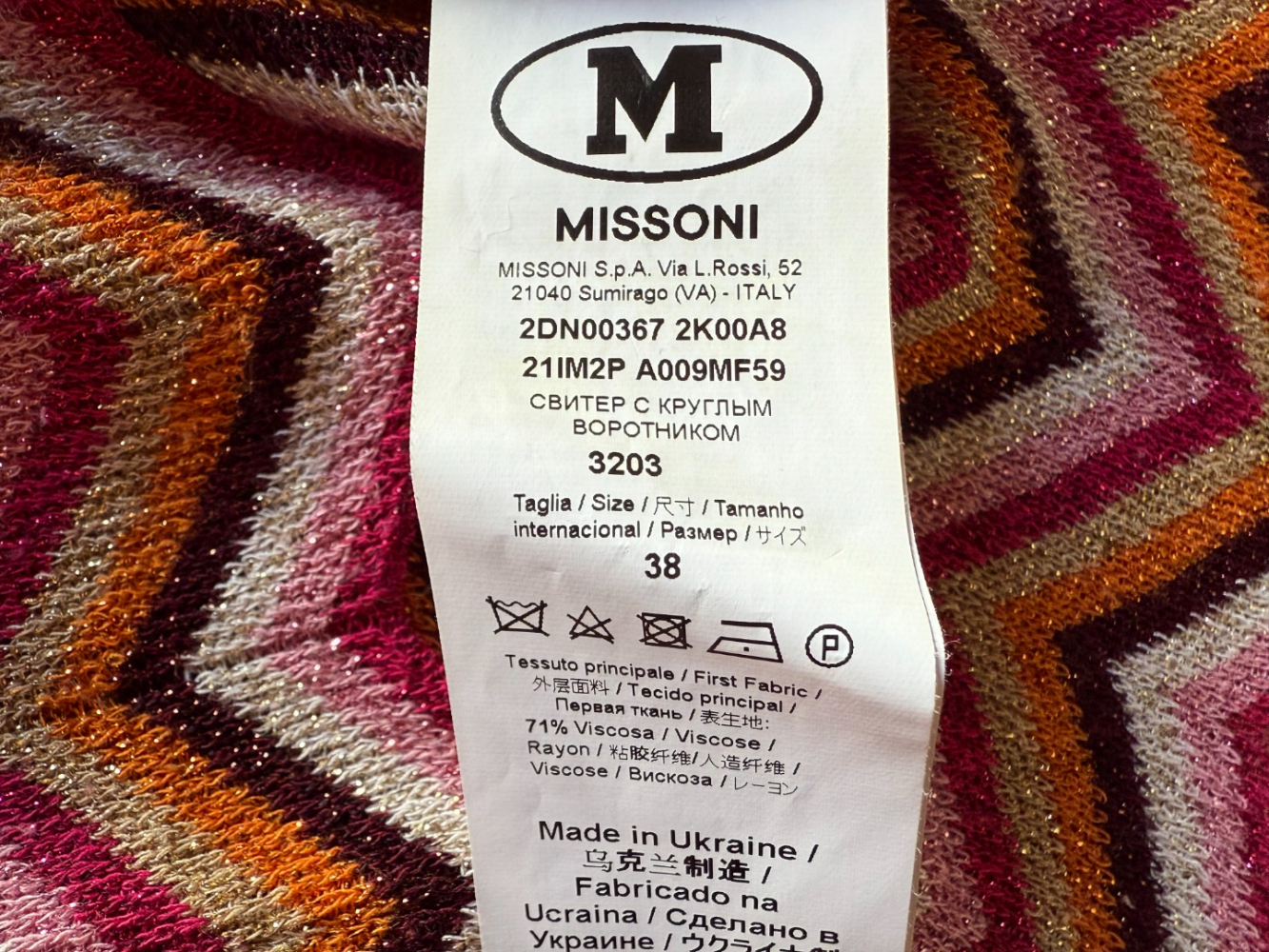 M Missoni Fun striped and zigzag top!