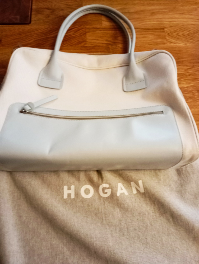 Hogan Canvas and Leather Bowling Bag
