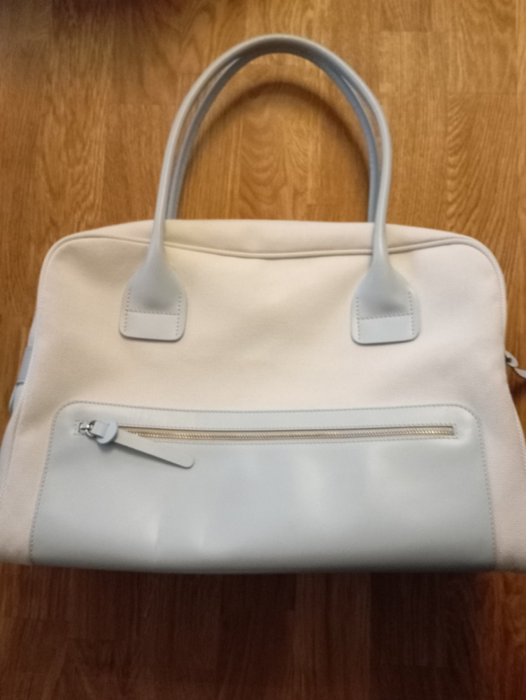 Hogan Canvas and Leather Bowling Bag