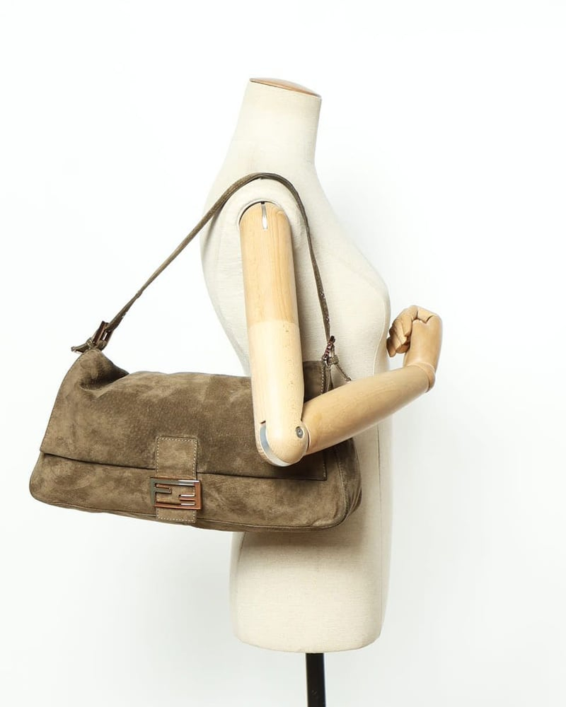 Fendi Large Suede Mamma Bag