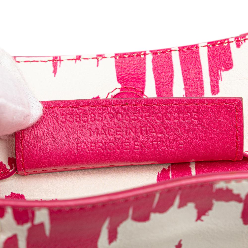 Balenciaga B Balenciaga Pink Calf Leather Mini Papier A4 Satchel Italy