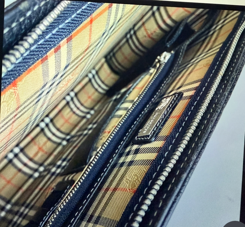 Burberry Soft Back Leather Business Bag