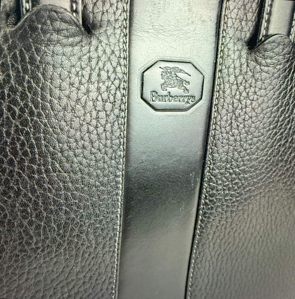 Burberry Soft Back Leather Business Bag