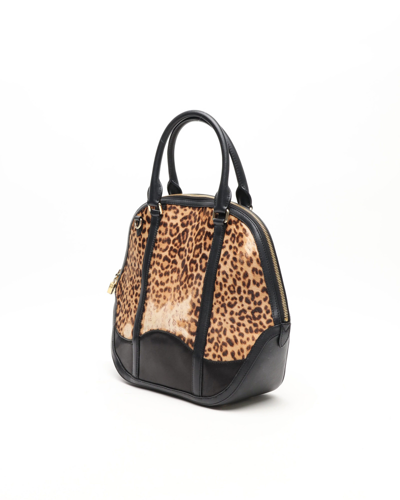 Burberry Orchard Leopard Bowling Bag