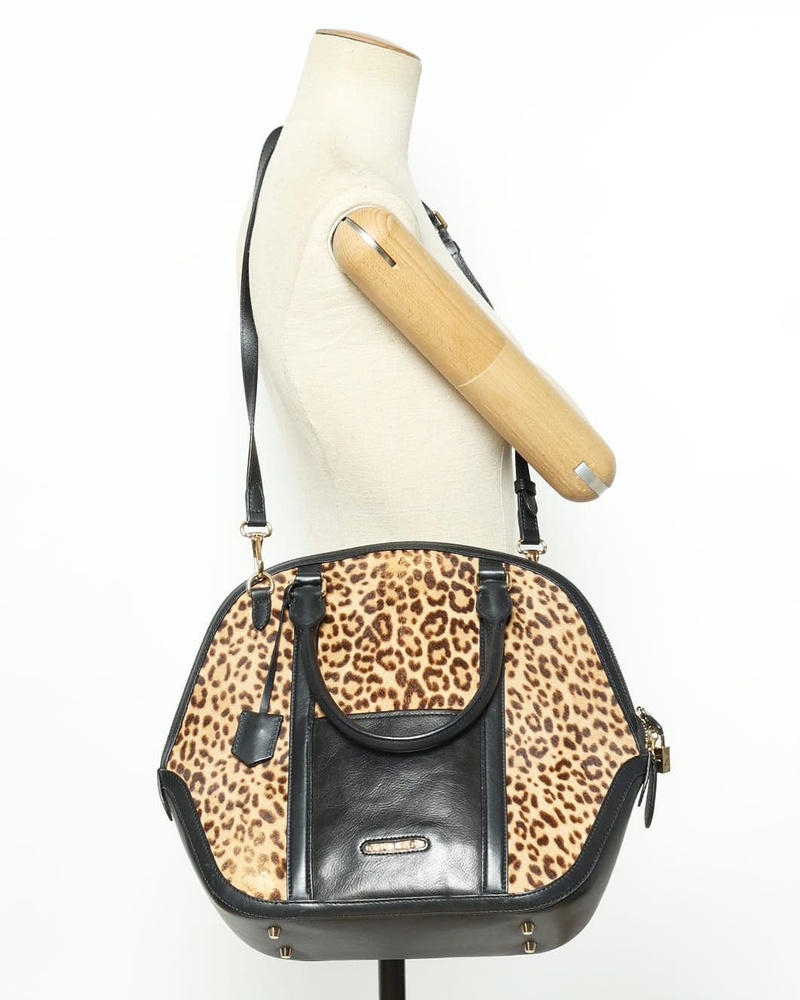 Burberry Orchard Leopard Bowling Bag