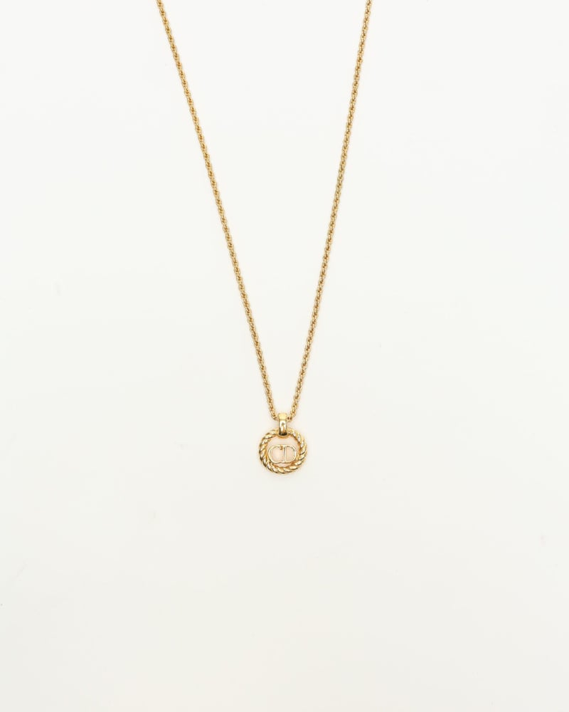 Christian Dior Dior Twist Ring Logo Necklace