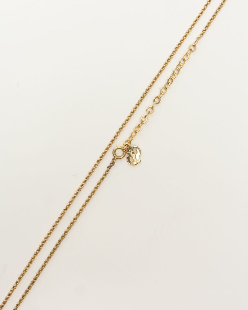 Christian Dior Dior Twist Ring Logo Necklace