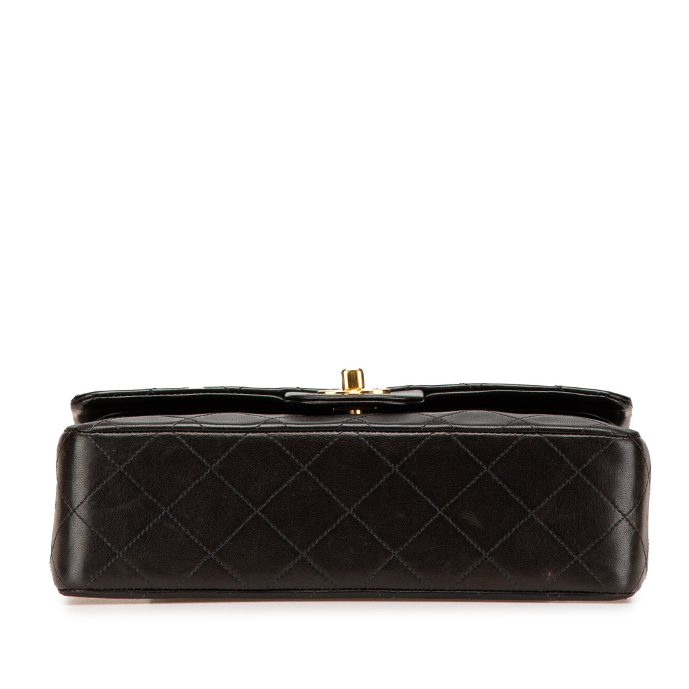 Chanel Classic Double Flap Small Matelassè Lambskin Flap Shoulder Bag Black