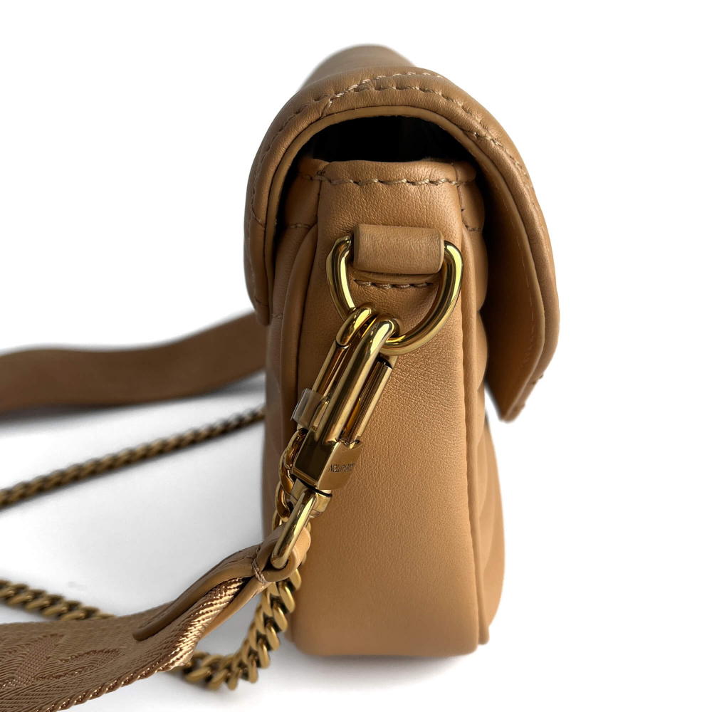 Louis Vuitton New Wave Multi-Pochette Leather 2-Ways Pouch Crossbody Beige