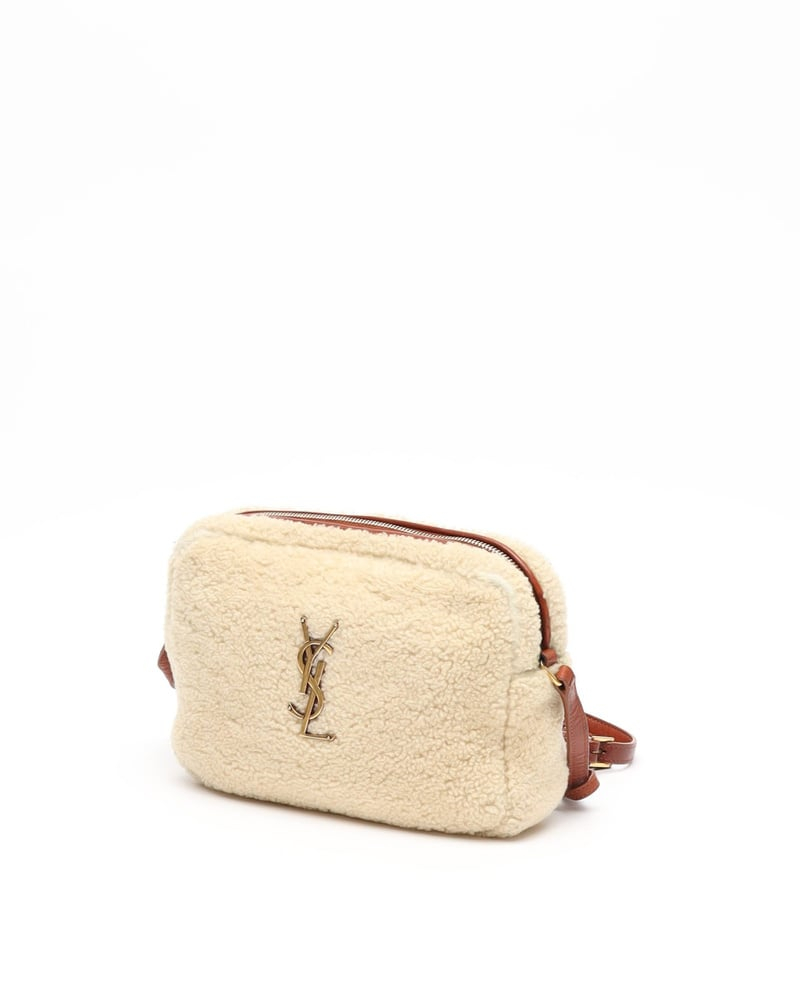 Saint Laurent Shearling Lou Camera Bag