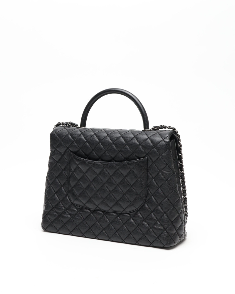 Chanel Large Coco Caviar Top Handle Bag
