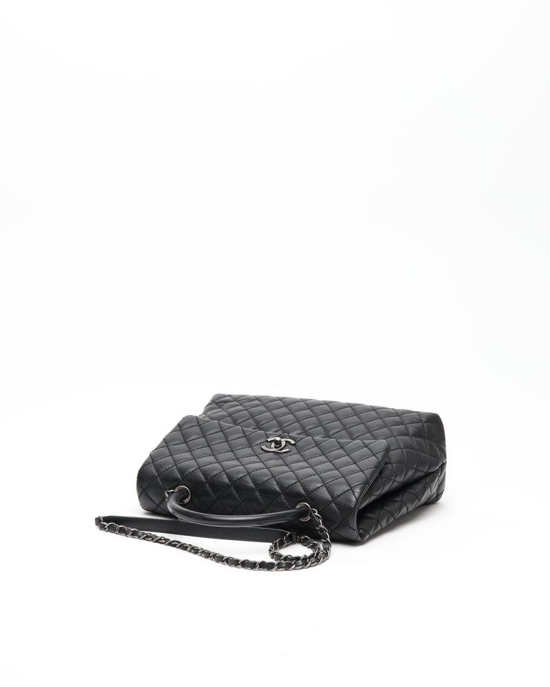 Chanel Large Coco Caviar Top Handle Bag