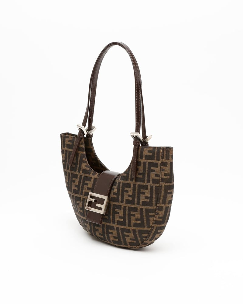 Fendi Zucca Half Moon Bag